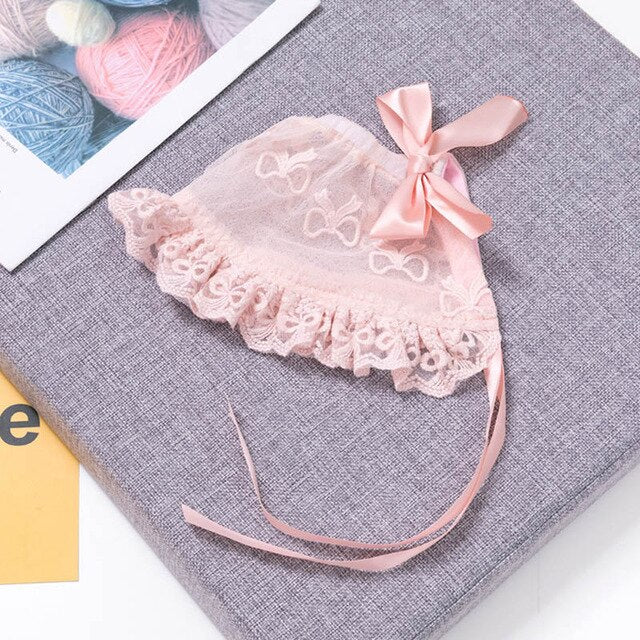 Solid Color Lace Hollow Baby Girl Cap