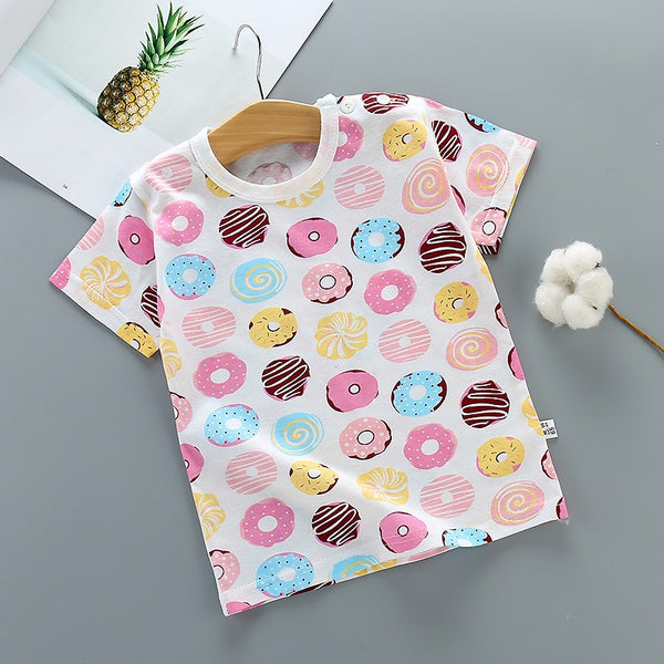 Donut Print Cotton T-shirts