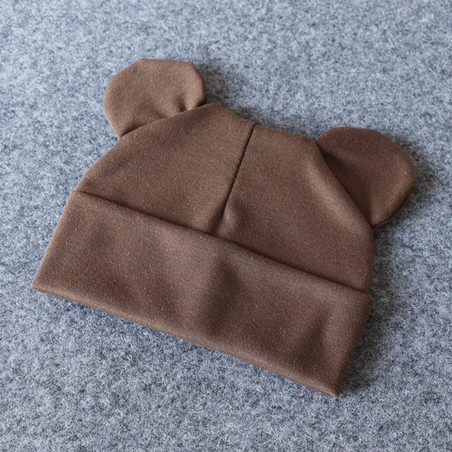 Newborn Baby Hat With Ears Cotton Warm