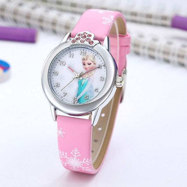 Kids Leather Strap Cute Cartoon Watches