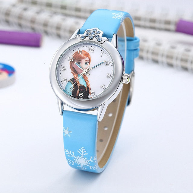 Kids Leather Strap Cute Cartoon Watches