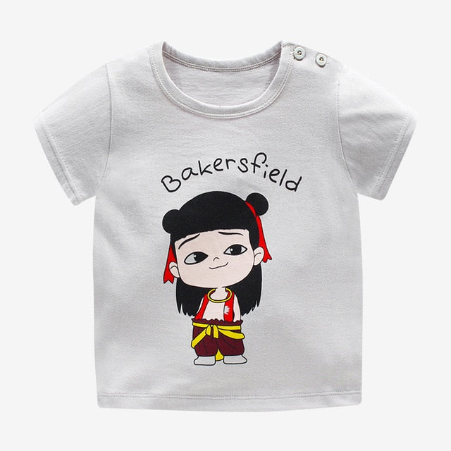 Cartoon Print Custom T-shirts