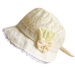 Solid Color Lace Hollow Baby Girl Cap